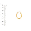 3mm Oval 20x15 Polish Tube Hoop Earrings