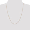 14K Rose Gold .5mm Baby Box with Lobster Clasp Chain