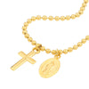 Virgin Mary and Cross Bead Bracelet