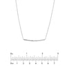 Sterling Silver Curved Diamond-Cut Bar Adjustable Necklace