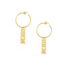 Personalization Vertical Nameplate Hoop Earrings