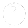 Diamond-Cut Bead Station Choker Chain Adjustable Lobster Lk