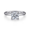 Platinum Round Solitaire Diamond Engagement Ring