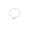 Sterling Silver Paw Bangle with Dog Bone Dangle