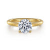 14K Yellow Gold Round Engagement Ring