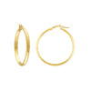 3x35 Half Round D/C Florentine Hoop Earrings