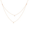 Diamond Drops Necklace on D/C Bead Chain