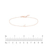 Sideways Mini CZ Wishbone Adj. Bracelet