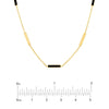 Black Enamel Alternating Bar Station Necklace