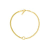 50/50 Snake + Curb Circle Station Bracelet Adjustable LL