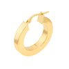 15mm Round Square Tube Hoop Earrings