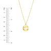 Fluted Cross Medallion Necklace