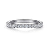 14K White Gold Diamond Wedding Band
