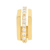 Diamond J Hoop Earrings