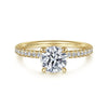 14K Yellow Gold Round Diamond Engagement Ring