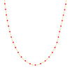 Neon Pink Enamel Bead Piatto Chain