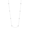 Sterling Silver Polished Bead Station Long Necklace