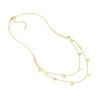 Double Stranded Disc Drop Bib Necklace