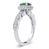 14K 0.28Ct Diamond Emerald Ring
