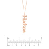 7mm Vertical Typewriter Font Necklace