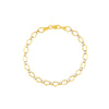 Two-Tone Open Teardrop Link Bracelet