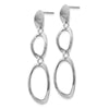 Sterling Silver Rhodium-plated Polished Post Dangle Earrings