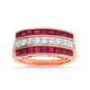 14K 0.37Ct Diamond  Ruby Ring
