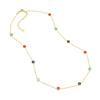 Mixed Enamel Round Evil Eye Station Necklace
