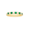 Emerald &amp; Diamond Half Eternity Band (3/8tcw)
