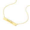 Bar Necklace in Plated Sterling Silver with CZ