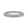 14K White Gold Diamond Wedding Band