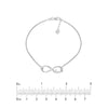 Sterling Silver Infinity Symbol Love Adjustable Bracelet