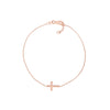 Sideways Mini Cross Adjustable Bracelet