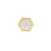 Mother of Pearl Enamel Hexagon Stud Earrings