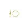 Square Tubing Wave Hoop Earrings