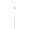 Disc and Bar Lariat Necklace