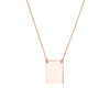 Engravable Rectangle Plate Adj. Necklace