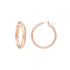 25mm x 3mm Diamond-Cut Hoop Earrings