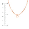 Block Initial Paper Clip Necklace