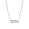 Gothic Initials with Heart Paper Clip Necklace