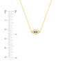 Mini CZ Evil Eye Adjustable Necklace