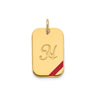 Dog Tag with Enamel Charm