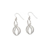 Plated Sterling Silver Filigree Figure 8 Earrings
