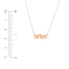 Gothic Aries Nameplate Necklace