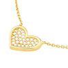 Sterling Silver CZ-Filled Heart Adjustable Necklace