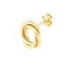 Open Love Knot Stud Earrings on Post Back