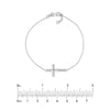 Sideways Cross on Chain Adj. Bracelet