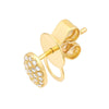 Pave Diamond Oval Stud Earrings (1/6tcw)