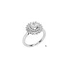14K White 6.5 mm Round 5/8 CTW Natural Diamond Semi-Set Engagement Ring