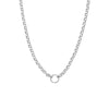 Charm-Ready Hollow Rolo Chain Necklace